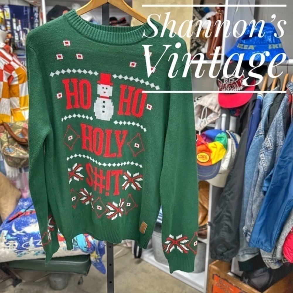 Tipsy Elves X Office Christmas Party Movie sz large “Ho Ho Holy Sh***” sweater